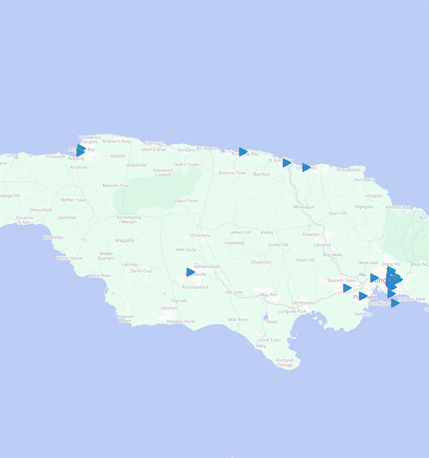 Billboard locations across Jamaica.